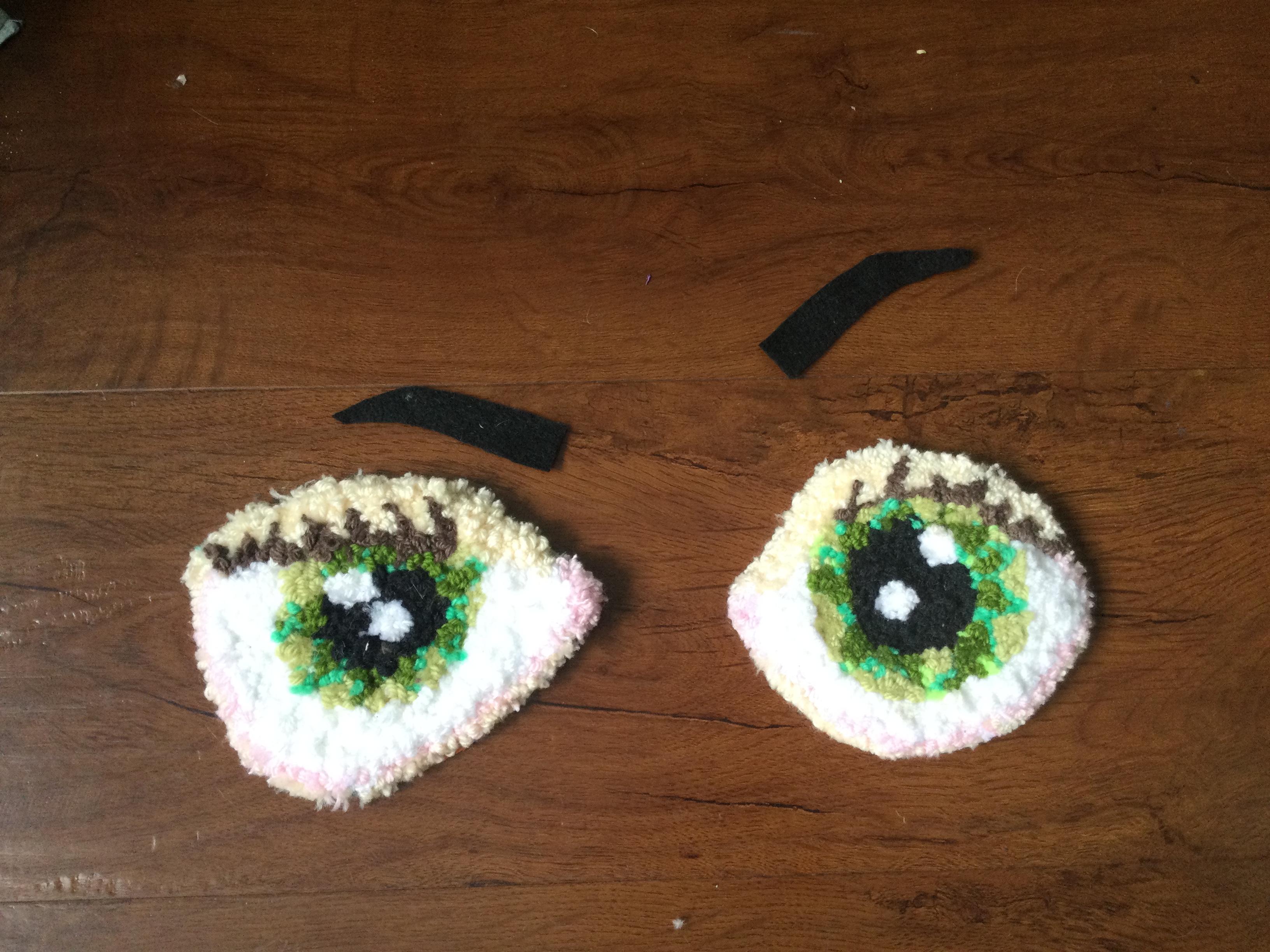 felt eyebrows